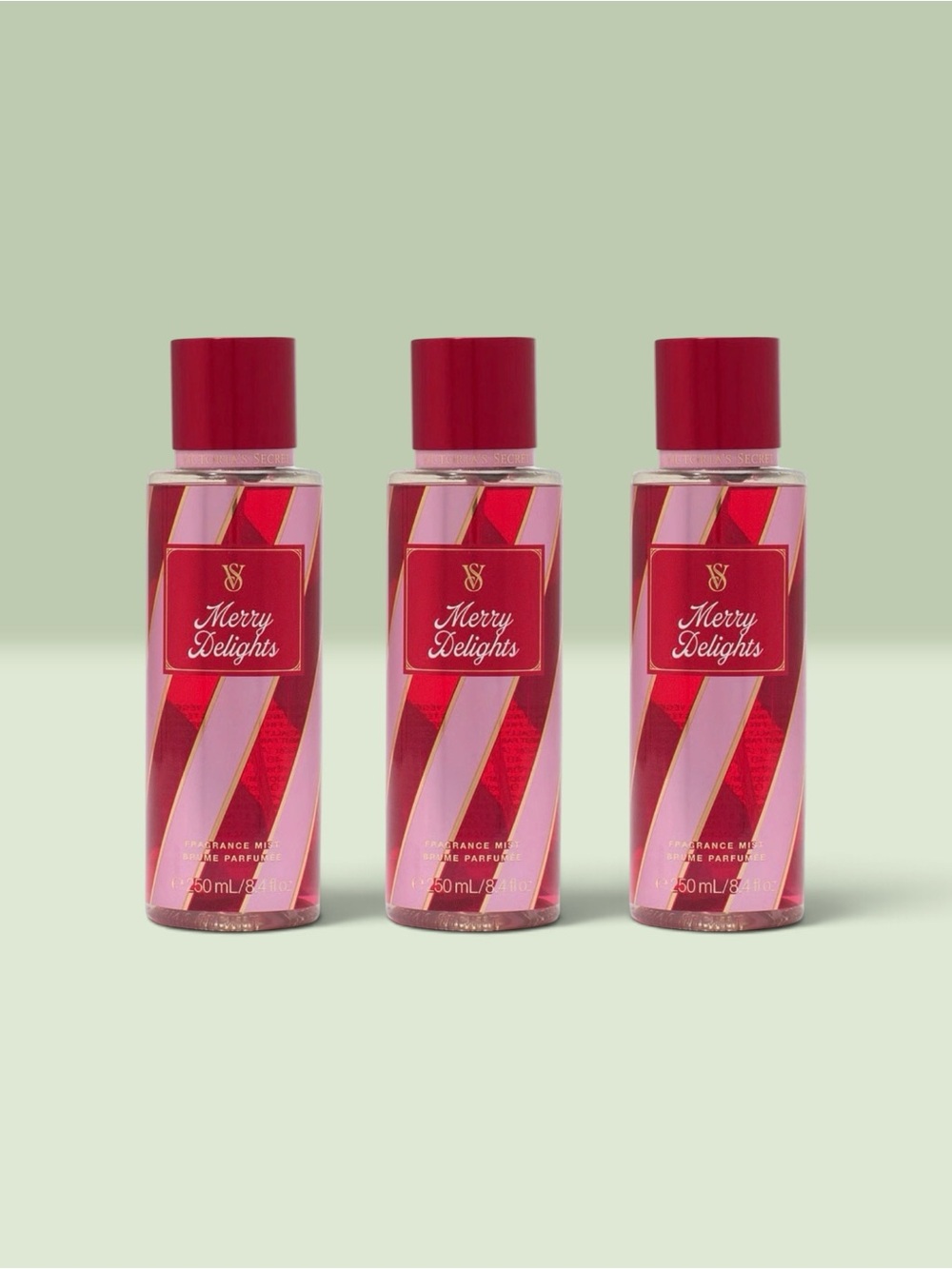 Victoria's Secret MERRY DELIGHTS Fragrance Mist ~ 8.4 fl.oz. ( Lot of 3 )